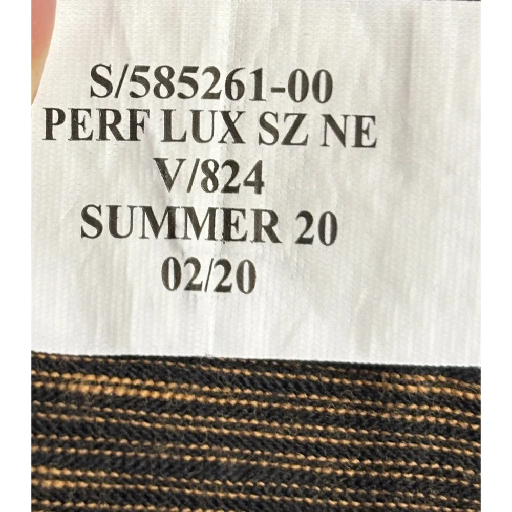 Banana‎ Republic Polo Mens Large Brown Stripe Luxury Touch Performance L